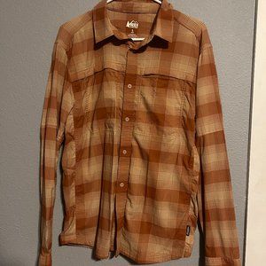 REI Co-op Sahara Plaid Long-Sleeve Shirt - Men's Small  Jasper Plaid
